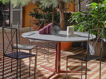 Sedia in acciaio Moka Outdoor di Flexform