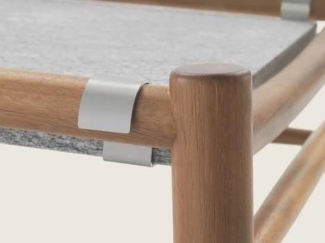 Tavolino in pietra e legno Tessa Outdoor di Flexform