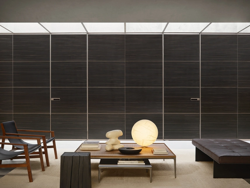 Parete divisoria Modulor Ebano Taiga di Rimadesio