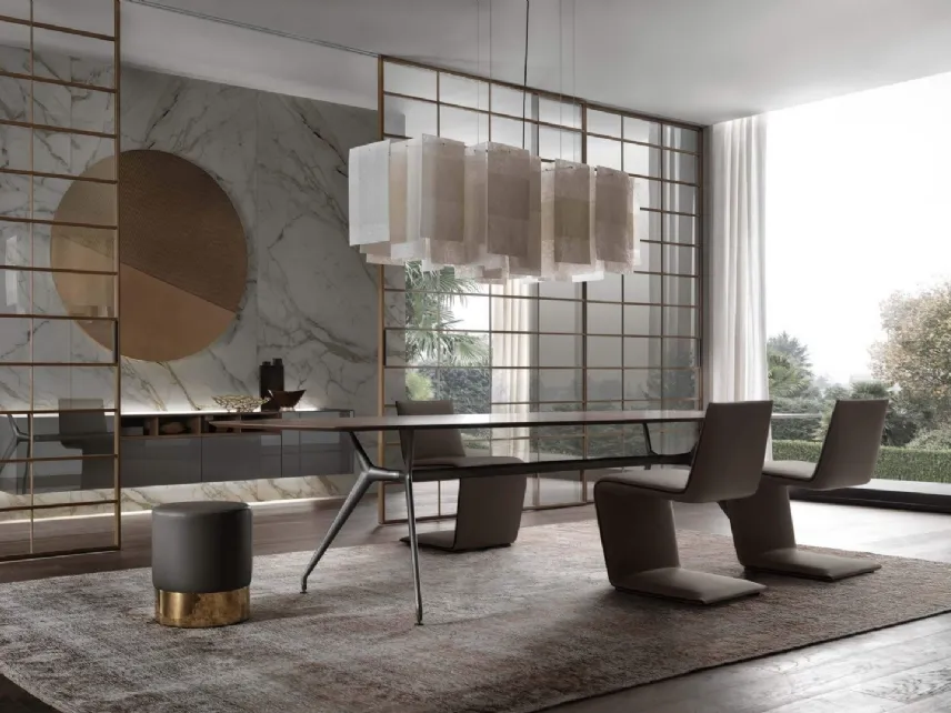 Parete divisoria Soho in legno e vetro di Rimadesio