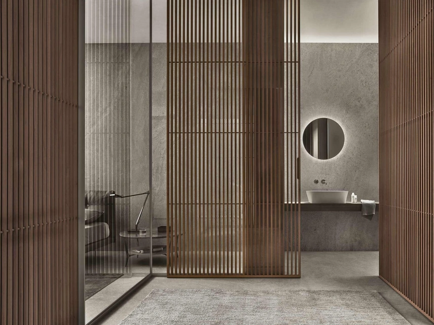 Parete divisoria Spazio e Sail di Rimadesio